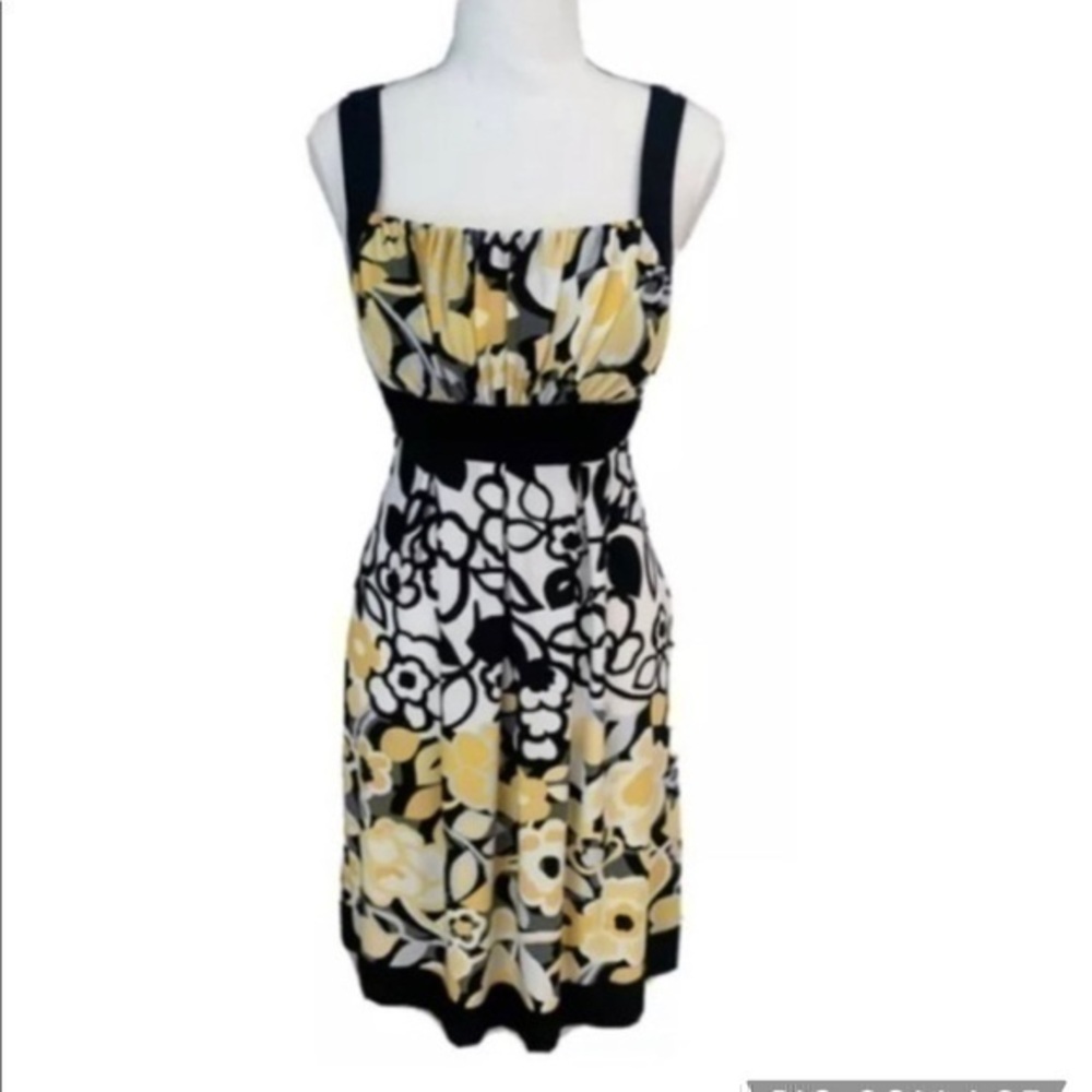 Saint Tropez West Floral Dress Flowers Sleeveless Lightly Padded